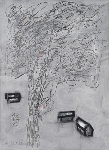 Tree Villages, 2007, Acrylic Ink...Paper, 108x79cm